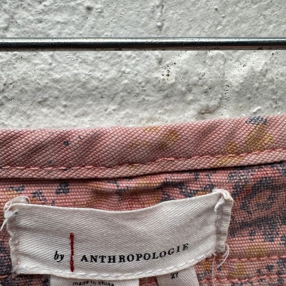 Anthropologie Wanderer Trouser Pant Floral High Rise Button Fly Utility Women 27 - Picture 7 of 8